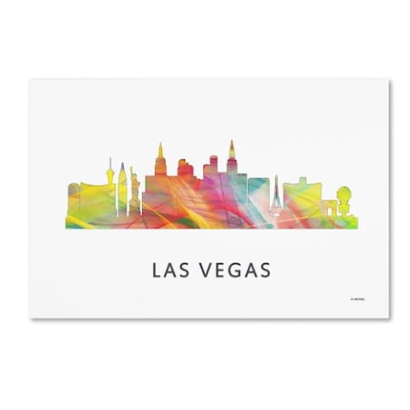 Marlene Watson 'Las Vegas Nevada Skyline 2 WB-1' Canvas Art,22x32